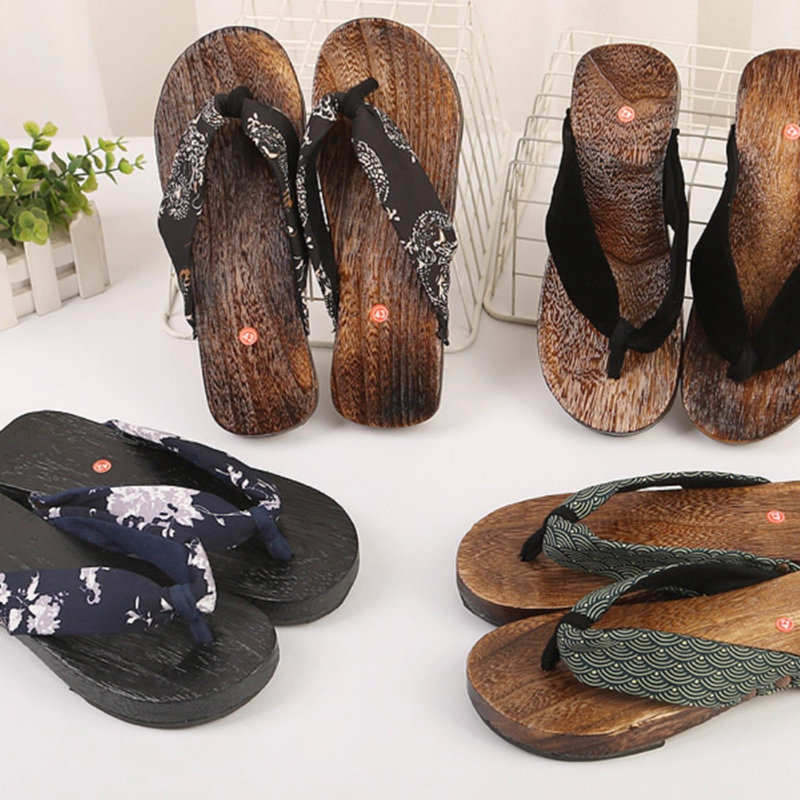 Geta Wooden Sandal - Anime Ninja Summer Clogs Slippers Men