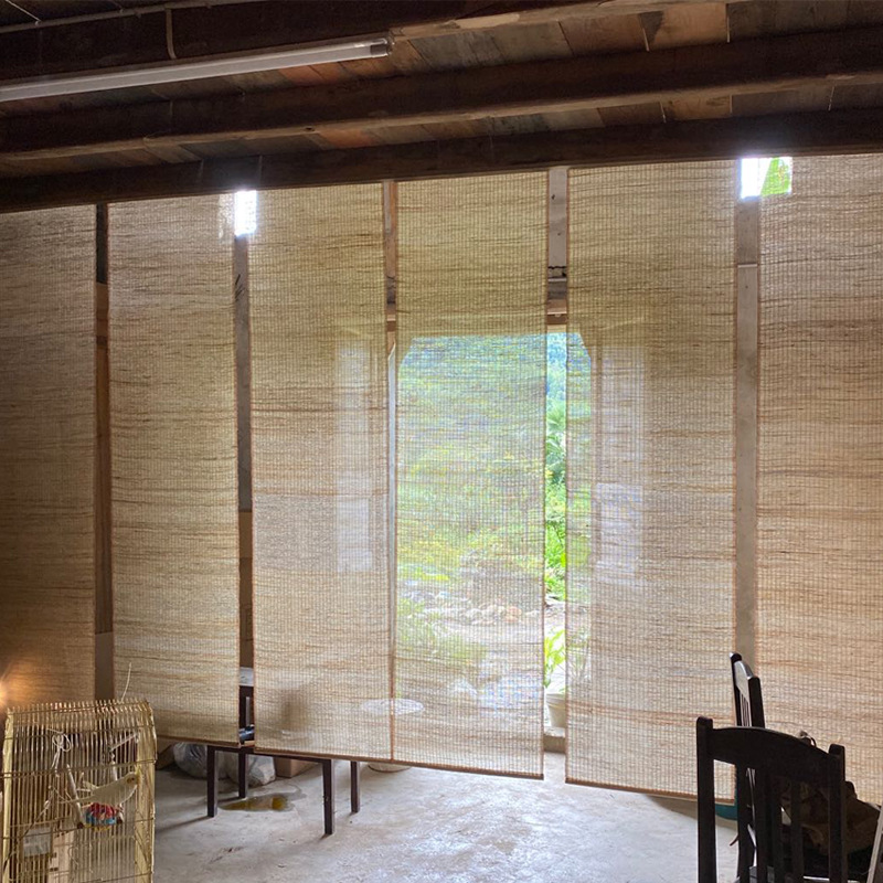 Shoji Screen Divider - Aqumotic Shading Partition Translucent Curtain Tea