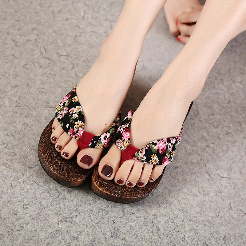 Geta Wooden Sandal - Japanese Geta Clog Wooden Sandal Flip