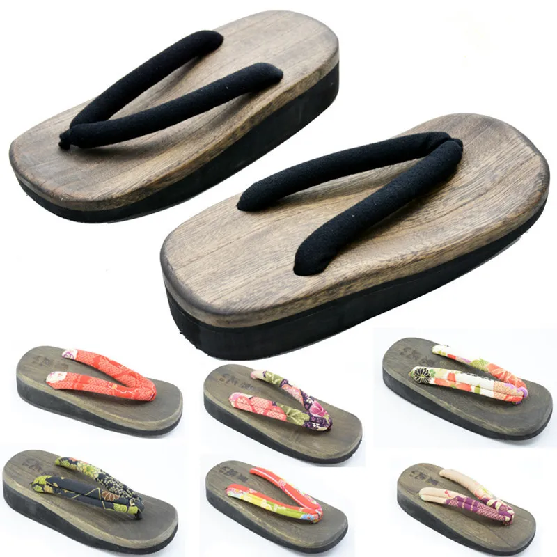 Geta Wooden Sandal - Women's Cosplay Shoes Mid Heel Japan