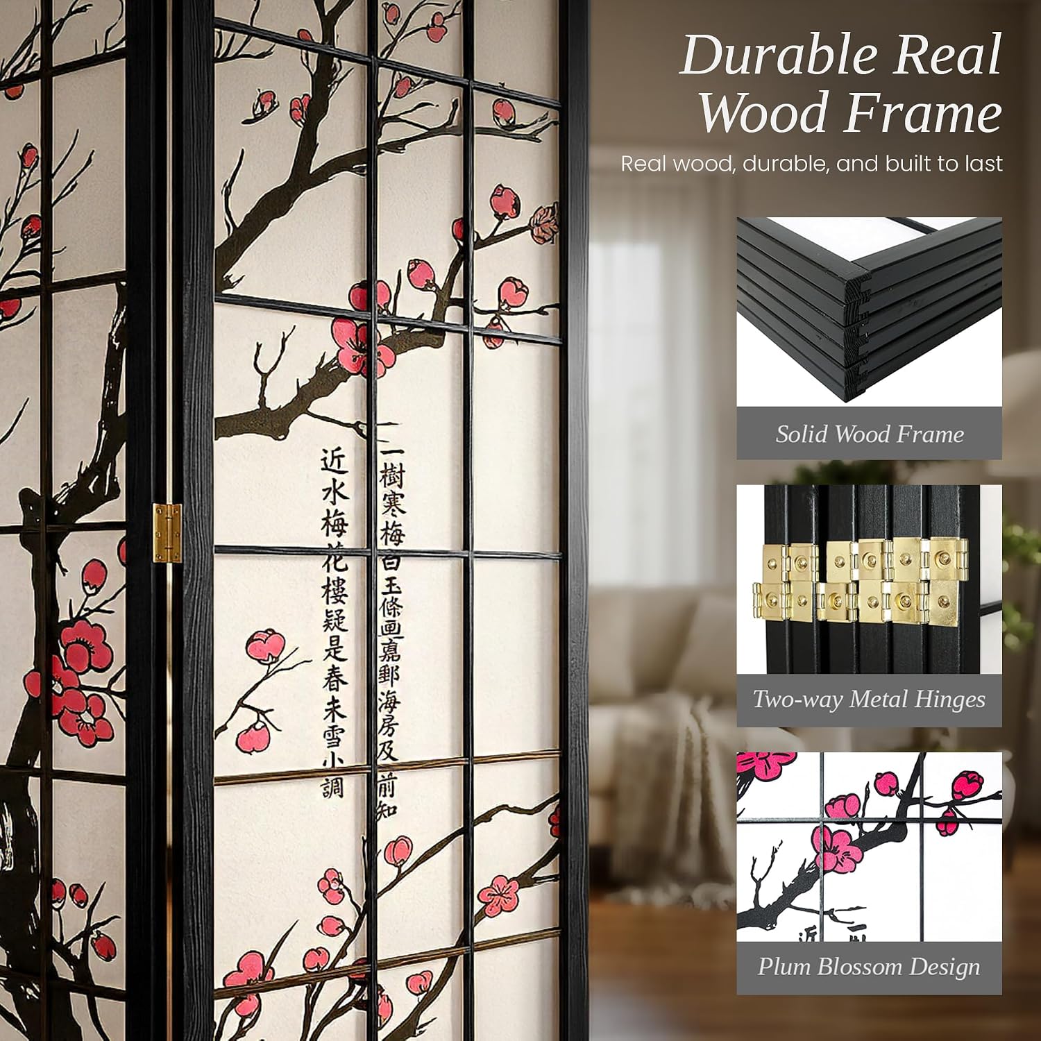 6-Panel Room Divider Shoji Sty - đánh giá và giá Shoji Screen Divider