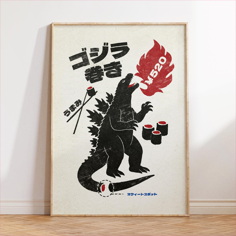 Japan Food Art Poster Retro Ja - đánh giá và giá Japanese Lifestyle And Food