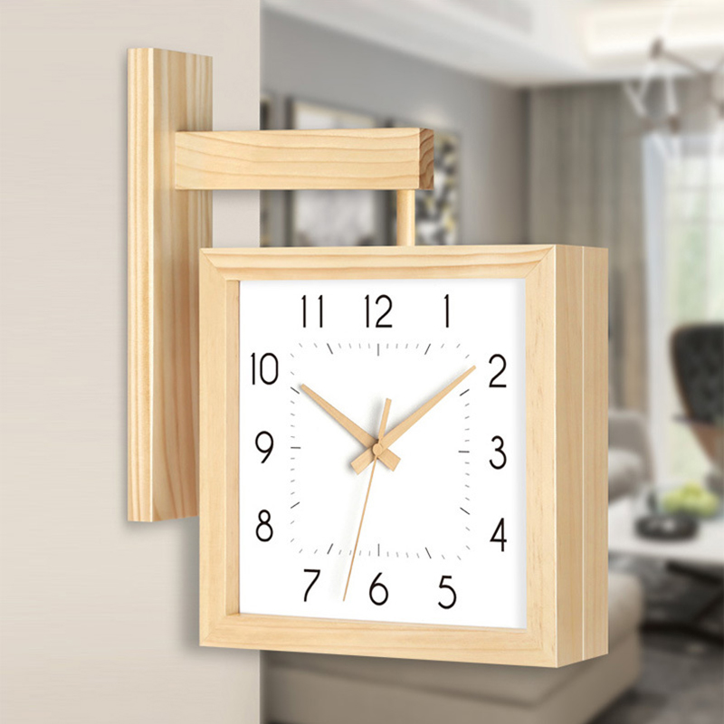 Wooden Double Sided Wall Clock - đánh giá và giá Japanese Living Lifestyle