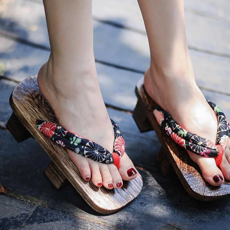 Women's Cosplay Shoes Double H - đánh giá và giá Geta Wooden Sandal