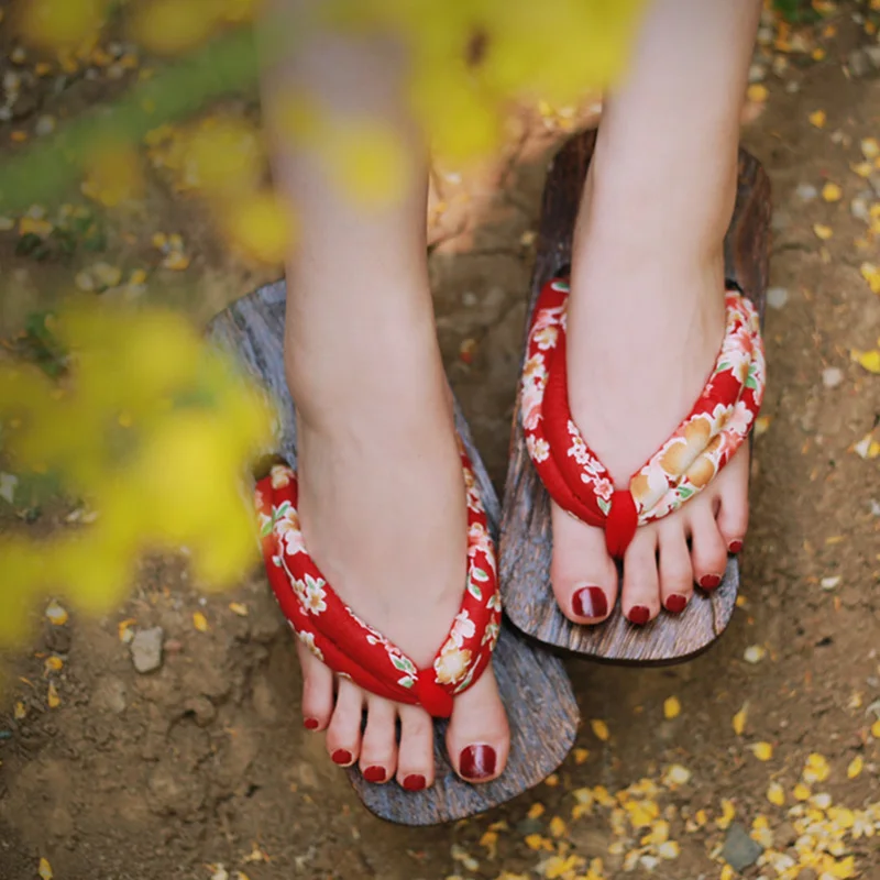 Women's Cosplay Shoes Double H - đánh giá và giá Geta Wooden Sandal