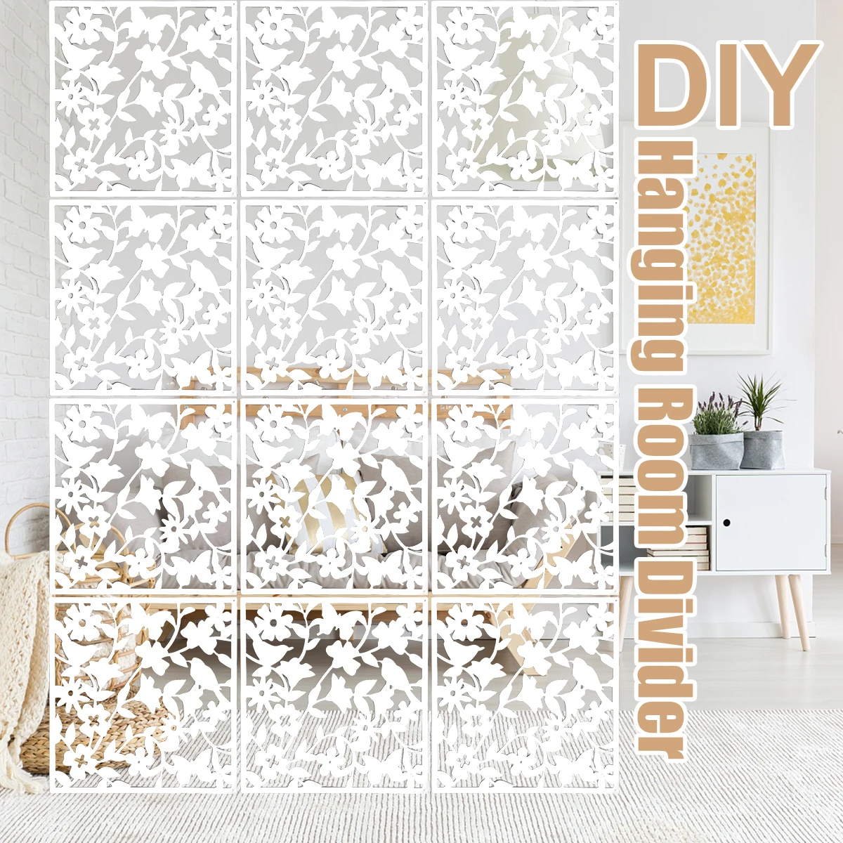 12pcs/set Black/White/Red Bird - đánh giá và giá Shoji Screen Divider
