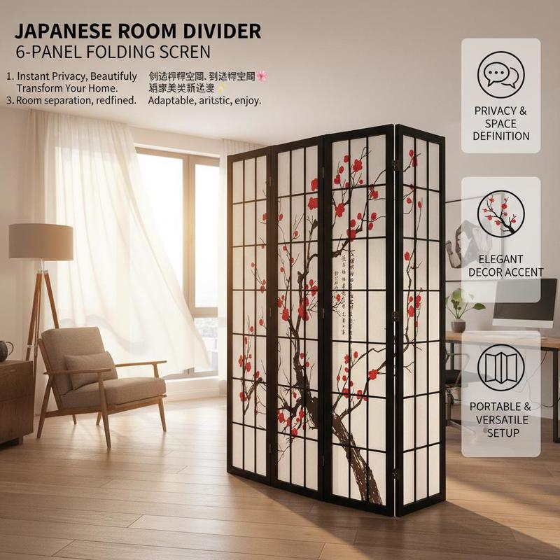 Japanese Shoji Screen 6 Panel  - đánh giá và giá Shoji Screen Divider