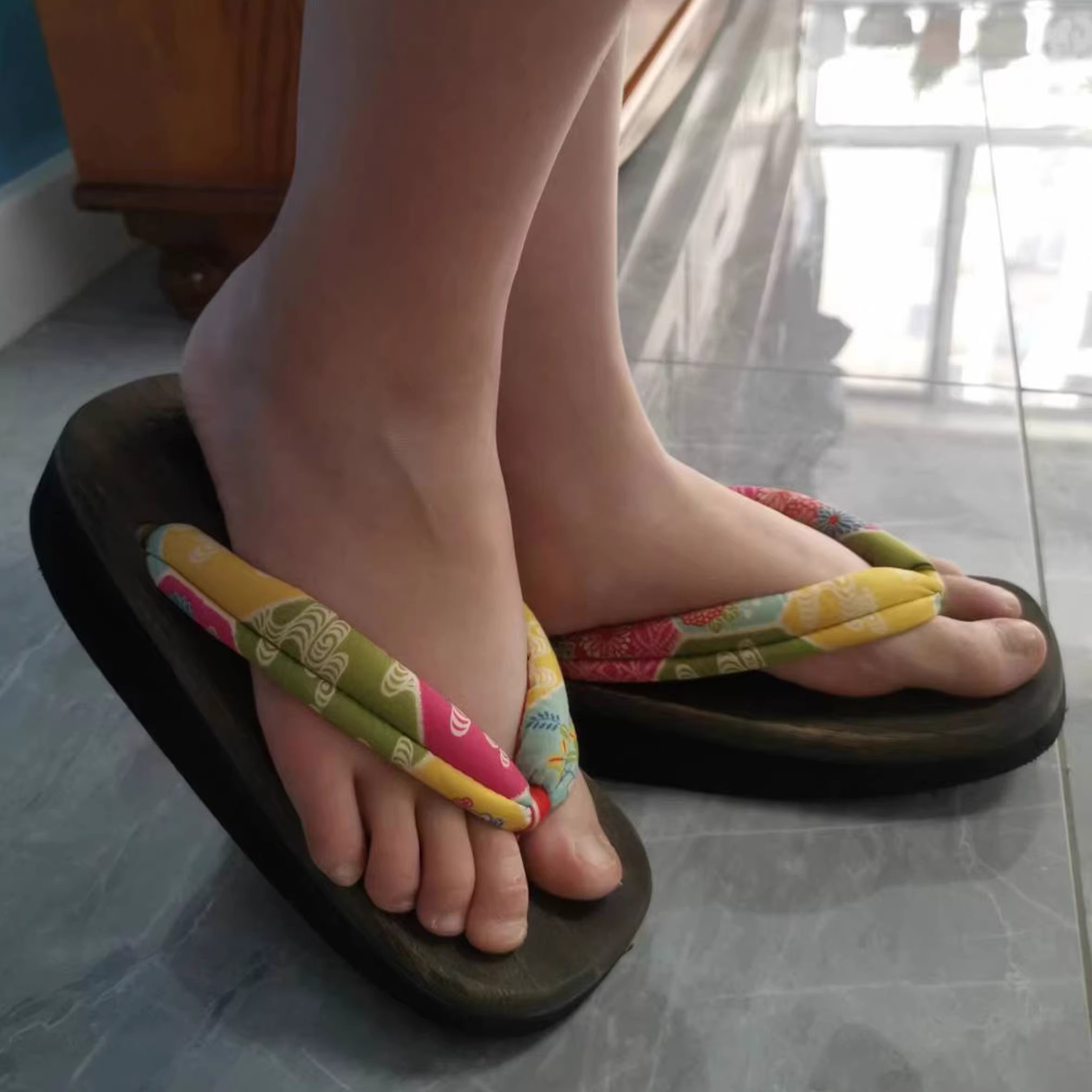 Women's Cosplay Shoes Mid Heel - đánh giá và giá Geta Wooden Sandal
